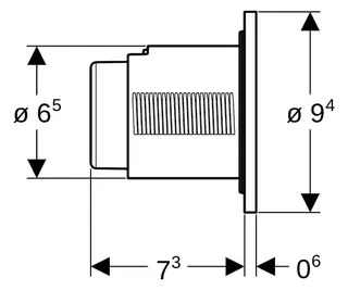 Geberit Typ 01 Fernbetätigung, pneumatisch 1-Mengen-Sp., UP-Drücker, chrma l., Etc – Bild 3