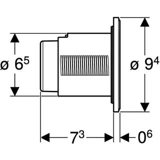 Geberit Typ 01 Fernbetätigung, pneumatisch 2-Mengen-Sp., UP-Drücker, chrma l., Etc – Bild 4