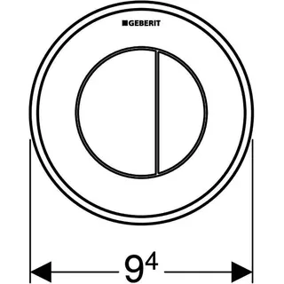 Geberit Typ 01 Fernbetätigung, pneumatisch 2-Mengen-Sp., UP-Drücker, chrma l., Etc – Bild 5