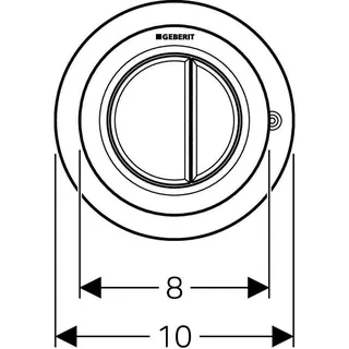 Geberit Typ 01 Fernbetätigung, pneumatisch 2-Mengen-Sp., Möbeldrücker, chrma l. Etc – Bild 4