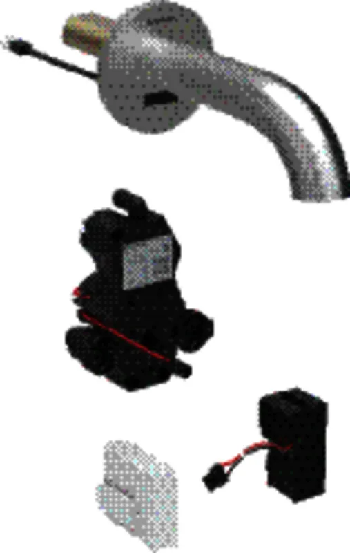 Geberit Piave Waschtisch-Arm., Wandmontage, Netzbetr. für UP-Funkt.Box, o.Misch.,L:17cm, edst.