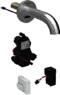 Geberit Piave Waschtisch-Arm., Wandmontage, Netzbetr. für UP-Funkt.Box, o.Misch.,L:17cm, edst.