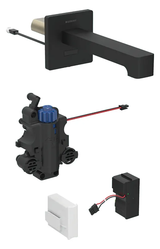 Geberit Brenta Waschtisch-Arm.,Wandmontage, Netzbetr. f. UP-Funkt.Box Therm.Misch.,L:22cm, swm