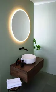 Geberit VariForm Aufsatzwaschtisch, rund d: 40cm, o. Hl, ohne Überlauf, weiß, KeraTect – Bild 4