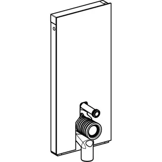 Geberit Monolith Sanitärmodul für Stand-WC 114cm, Glas sand-grau, Aluminium – Bild 3