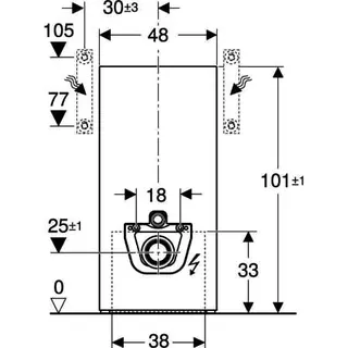 Geberit Monolith Plus Sanitärmodul f. WWC 101cm Steinzeug Schieferop., alu.schwchr – Bild 4