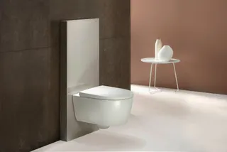 Geberit Monolith Plus Sanitärmodul f. WWC 114cm, Glas sand-grau /Aluminium – Bild 5