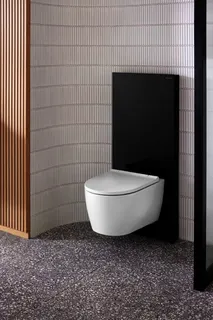 Geberit Monolith Plus Sanitärmodul f. WWC 114cm, Glas schwarz / alu. schwarzchrom – Bild 3