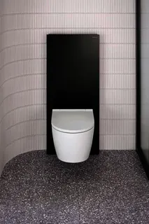 Geberit Monolith Plus Sanitärmodul f. WWC 114cm, Glas schwarz / alu. schwarzchrom – Bild 4