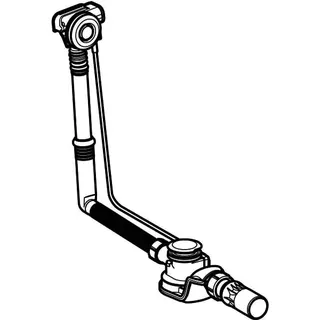 Geberit Badewanne-Ablauf, mit PushControl d52 L:50cm, mit Fertigbauset, DN40/50, chrg – Bild 3
