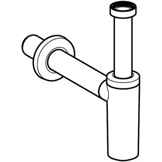 Geberit Tauchrohrgeruchsverschluss für Waschtisch Abg. horiz., d32, G1 1/4, chrg, Handel – Bild 3