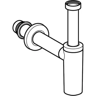 Geberit Tauchrohrgeruchsverschluss für WB Abgang horiz., d32, G1 1/4, hgl.verchr. – Bild 3
