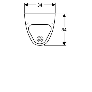Geberit Alivio Urinal mit Ablaufsieb, Zul.hi. Abgang nach hinten oder unten, weiß Tect – Bild 5