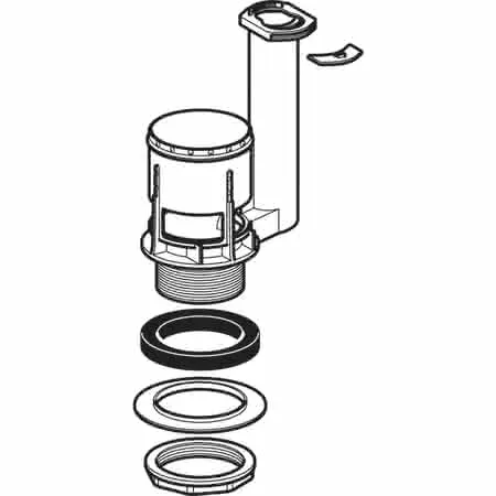 Geberit Typ 280 Bassin für Spülventil Rd60x1/8, L:30mm