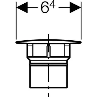 Geberit Ventilabdeckung f. HWB-Anschluss mit integr. Überlauf seidenglanz-verchr. – Bild 4