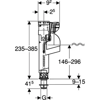 Geberit Typ 360 Füllventil WA unten 3/8", Nippel aus Messing – Bild 5