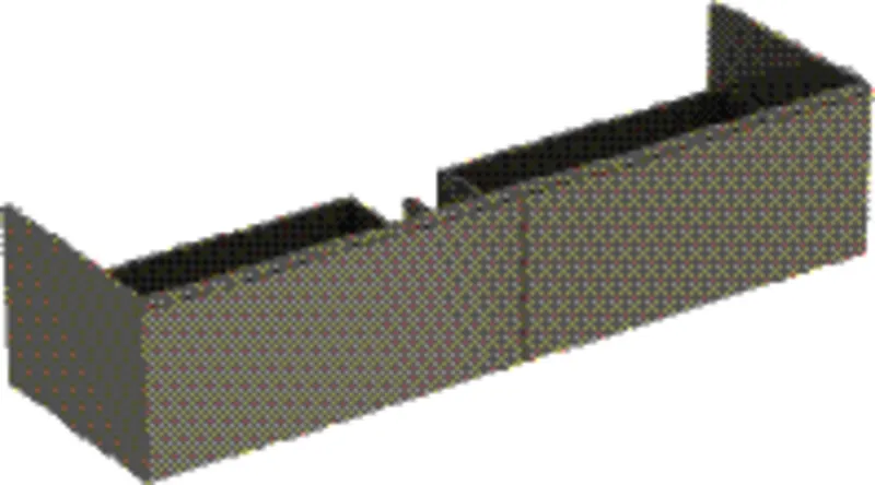 Geberit Xeno2 Unterschrank f. Waschtisch aus VARICOR mit zwei Hl., 159,5x35x47,3cm, greige