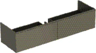 Geberit Xeno2 Unterschrank f. Waschtisch aus VARICOR mit zwei Hl., 159,5x35x47,3cm, greige