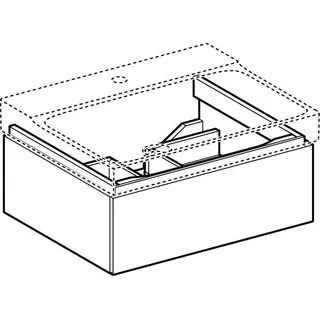 Geberit Xeno2 Unterschrank f. Waschtisch, 1 Schubl. 58x22x46,2cm, greige – Bild 3