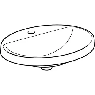 Geberit VariForm Einbauwaschtisch, oval mit HLB, 60x48cm, ohne Überlauf, weiß, KeraTect – Bild 3