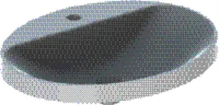 Geberit VariForm Einbauwaschtisch, oval mit HLB, 60x48cm, ohne Überlauf, weiß gl