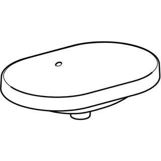 Geberit VariForm Einbauwaschtisch, elliptisch 60x40cm, o. Hl, mit Überlauf, weiß, KeraTect – Bild 3
