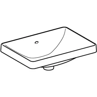Geberit VariForm Einbauwaschtisch, rechteckig 55x40cm, o. Hl, mit Überlauf, weiß, KeraTect – Bild 3