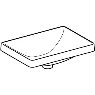 Geberit VariForm Einbauwaschtisch, rechteckig 55x40cm, o. Hl, ohne Überlauf, weiß, KeraTect – Bild 2