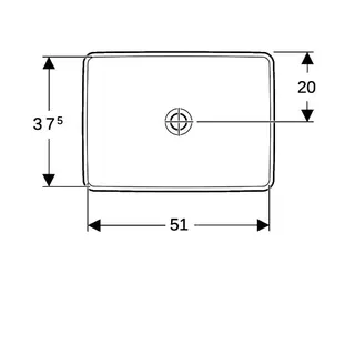 Geberit VariForm Einbauwaschtisch, rechteckig 55x40cm, o. Hl, ohne Überlauf, weiß, KeraTect – Bild 5