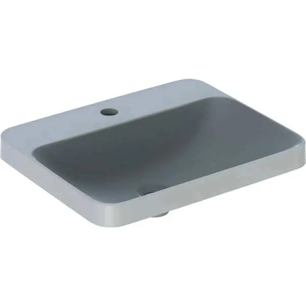 Geberit VariForm Einbauwaschtisch, rechteckig mit HLB, 55x45cm, ohne Überlauf, glasiert/weiß