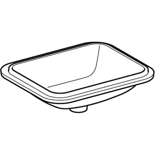 Geberit VariForm Unterbau-Waschtisch, rechteckig 53x44cm, o. Hl, ohne Überlauf, weiß, KeraTect – Bild 2