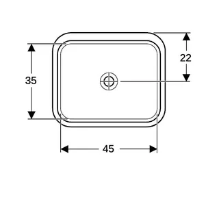 Geberit VariForm Unterbau-Waschtisch, rechteckig 53x44cm, o. Hl, ohne Überlauf, weiß, KeraTect – Bild 4
