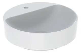Geberit VariForm Aufsatzwaschtisch, rund mit HLB, d: 45cm, ohne Überlauf, weiß, KeraTect – Bild 2