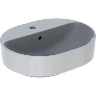 Geberit VariForm Aufsatz-Waschtisch, elliptisch mit HLB, 50x40cm, mit Überlauf, weiß, KeraTect – Bild 2