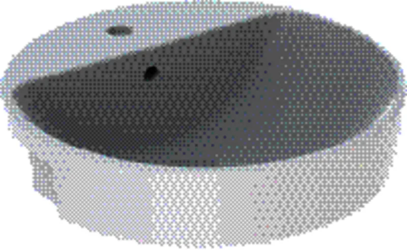 Geberit VariForm Halbeinbauwaschtisch, rund d: 50cm, m. Hl, mit Überlauf, weiß, KeraTect