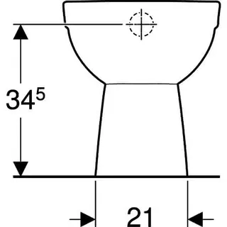 Geberit Renova Stand-WC Tiefspüler, Abg.verti teilgeschl.Form, T:53cm, weiß, KeraTect – Bild 4