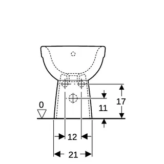 Geberit Renova Standbidet, teilgeschl.Form T:52cm, mit Überlauf, weiß – Bild 4
