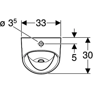 Geberit Renova Urinal Trigonal Zul. oben, Abg.hi. od. unten, weiß, Tect – Bild 5