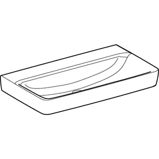 Geberit Renova Plan Waschtisch, 85x48cm ohne Hahnloch, ohne Überlauf, weiß – Bild 3