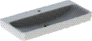 Geberit Renova Plan Waschtisch, 100x48cm mit Hahnloch, ohne Überlauf, weiß