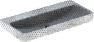 Geberit Renova Plan Waschtisch, 100x48cm ohne Hahnloch, ohne Überlauf, weiß