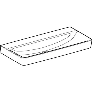 Geberit Renova Plan Waschtisch, 100x48cm ohne Hahnloch, ohne Überlauf, weiß – Bild 3