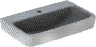 Geberit Renova Compact Waschtisch, 65x40cm mit Hahnloch, ohne Überlauf, weiß, KeraTect