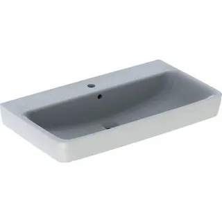 Geberit Renova Plan Aufsatzwaschtisch 85x48cm mit Hahnloch, mit Überlauf, weiß – Bild 2