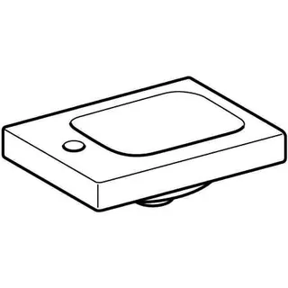 Geberit iCon Light Handwaschbecken 38x28cm m. Hahnloch links, ohne Überlauf, weiß, KeraTect – Bild 3