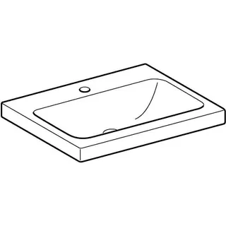 Geberit iCon Light Waschtisch 60x48cm mit Hahnloch, ohne Ül., weiß, KeraTect – Bild 3