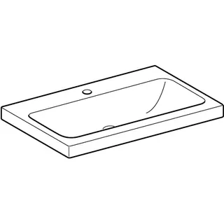 Geberit iCon Light Waschtisch 75x48cm mit Hahnloch, ohne Ül., weiß, KeraTect – Bild 3