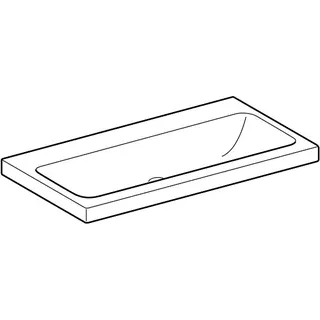 Geberit iCon Light Waschtisch 90x48cm ohne Hahnloch, ohne Überlauf, weiß – Bild 3
