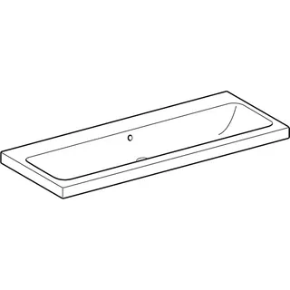 Geberit iCon Light Waschtisch 120x48cm ohne Hahnloch, mit Überlauf, weiß – Bild 3
