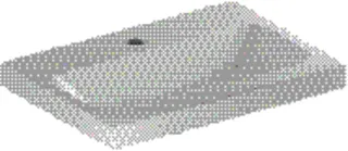 Geberit iCon Light Waschtisch 60x42cm, verk. Ausld. mit Hahnloch, ohne Ül., weiß, KeraTect